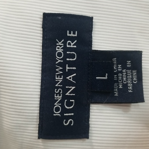 Jones New York Signature cotton spandex white jacket size large - Picture 11 of 13